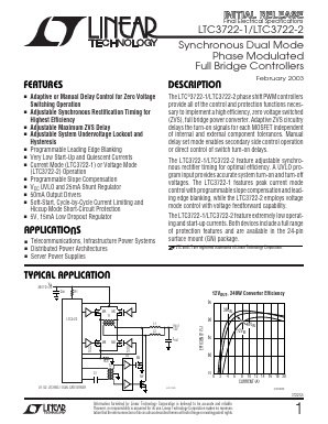 LTC3722E Datasheet PDF Linear Technology