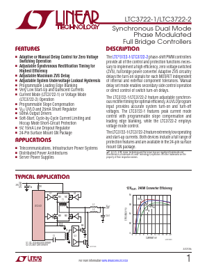 LTC3722HGN-1 Datasheet PDF Linear Technology