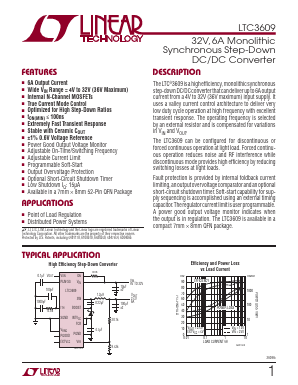LTC3609WKG Datasheet PDF Linear Technology