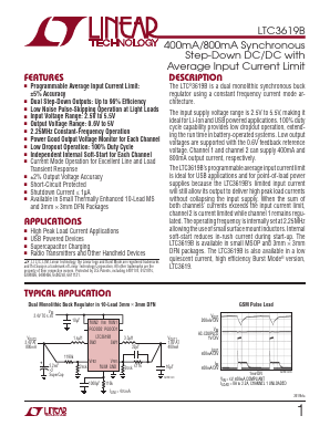 LTC3619BEDD Datasheet PDF Linear Technology