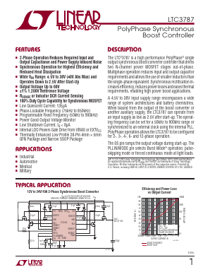 LTC3787IUFD-PBF Datasheet PDF Linear Technology