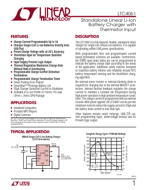 LTC4061 Datasheet PDF Linear Technology