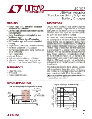 LTC4097 Datasheet PDF Linear Technology