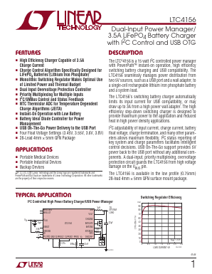 LTC4156IUFD Datasheet PDF Linear Technology