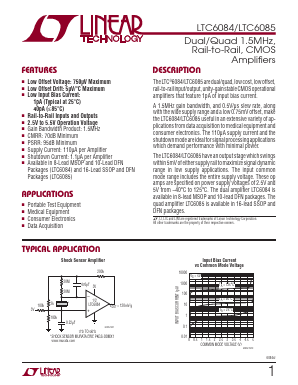 LTC6084 Datasheet PDF Linear Technology