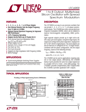 LTC6909HMS-TRPBF Datasheet PDF Linear Technology