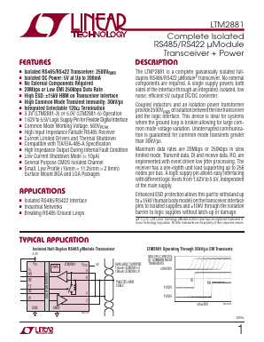 LTM2881Y-3 Datasheet PDF Linear Technology