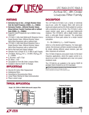 LTC1563-2IGN Datasheet PDF Linear Technology