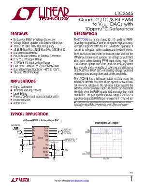 2645L8 Datasheet PDF Linear Technology