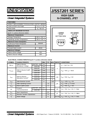 J201 Datasheet PDF Linear Technology