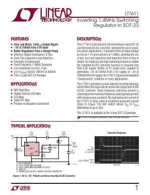 LT1611 Datasheet PDF Linear Technology