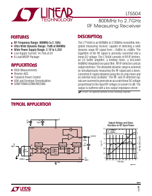 LT5504 Datasheet PDF Linear Technology