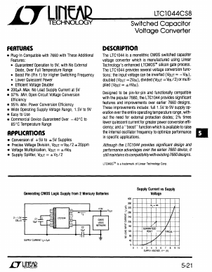 LTC1044CS8 Datasheet PDF Linear Technology