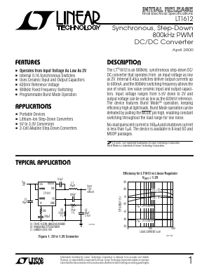 LTC1612 Datasheet PDF Linear Technology