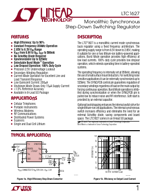 LTC1627 Datasheet PDF Linear Technology