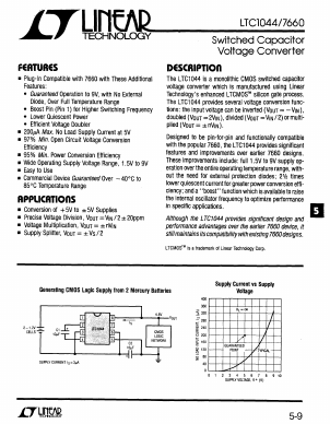 LTC1044CN8 Datasheet PDF Linear Technology