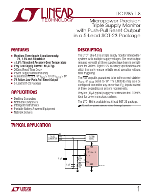 LTC1985-1.8 Datasheet PDF Linear Technology