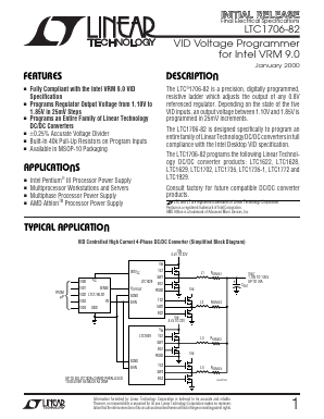 LTC1706-82 Datasheet PDF Linear Technology