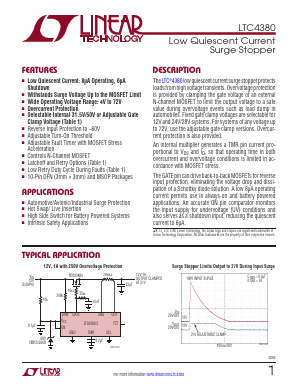 LTC4380HMS-1TRPBF Datasheet PDF Linear Technology