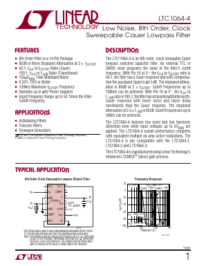 LTC1064-4M Datasheet PDF Linear Technology