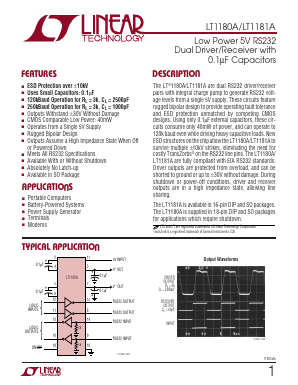 LT1180A Datasheet PDF Linear Technology