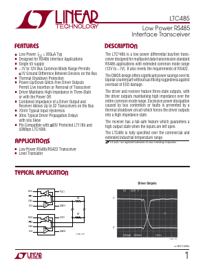 LTC485 Datasheet PDF Linear Technology