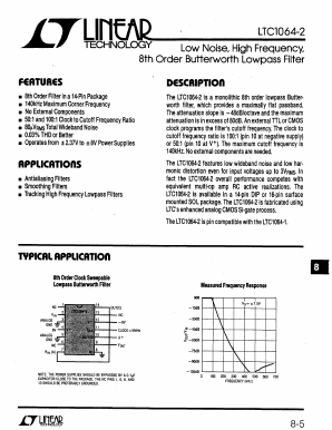 LTC1064-2CS Datasheet PDF Linear Technology