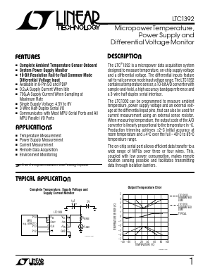 LTC1392 Datasheet PDF Linear Technology