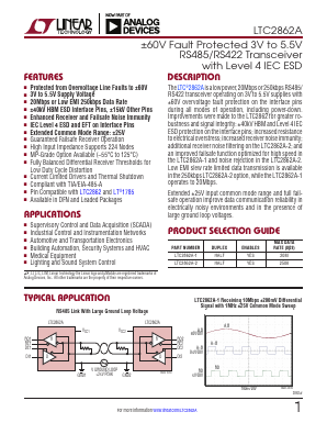 LTC2862ACS8-2-TRPBF Datasheet PDF Linear Technology