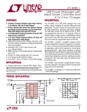 LTC4085EDE-1-TRPBF Datasheet PDF Linear Technology