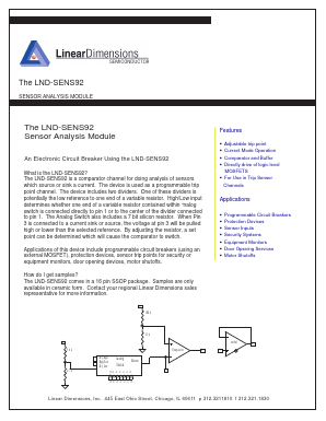 LND-SENS92 Datasheet PDF Linear Dimensions Semiconductor