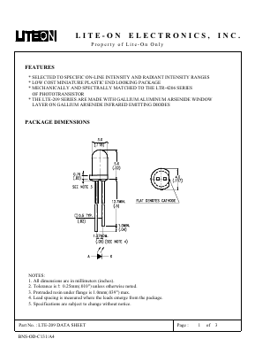 LTE-209 Datasheet PDF LiteOn Technology