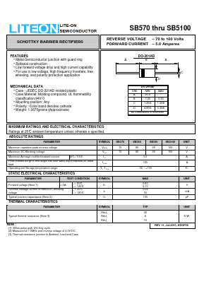 SB5100 Datasheet PDF LiteOn Technology