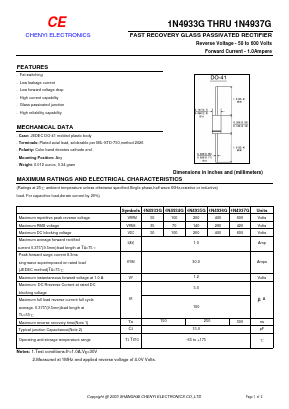 1N4933GL Datasheet PDF LiteOn Technology