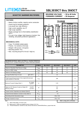 SBL3045CT Datasheet PDF LiteOn Technology