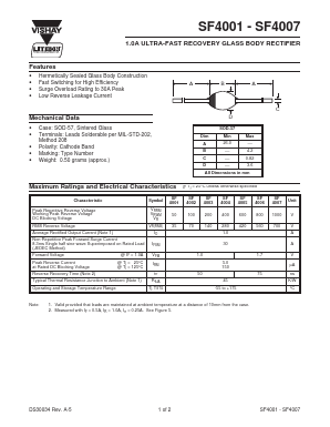 SF4001 Datasheet PDF LiteOn Technology