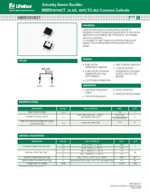 MBRD10100CT Datasheet PDF Littelfuse, Inc