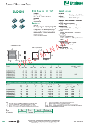 SMD0603PO10TF Datasheet PDF Littelfuse, Inc