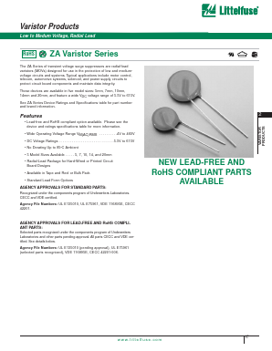 V240ZA05 Datasheet PDF Littelfuse, Inc