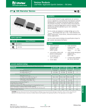 V270RA8 Datasheet PDF Littelfuse, Inc