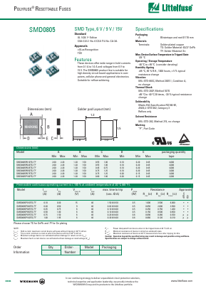 SMD0805P050TF Datasheet PDF Littelfuse, Inc