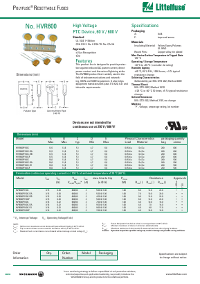 HVR600 Datasheet PDF Littelfuse, Inc