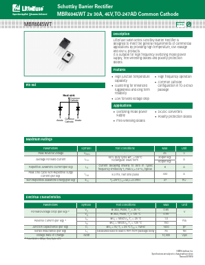 MBR6045WT Datasheet PDF Littelfuse, Inc