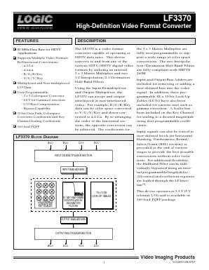 LF3370 Datasheet PDF LOGIC Devices