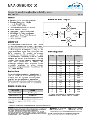 MAIA-007860-0001TB Datasheet PDF M/A-COM Technology Solutions, Inc.