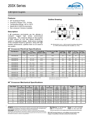 2032-6354-00 Datasheet PDF M/A-COM Technology Solutions, Inc.