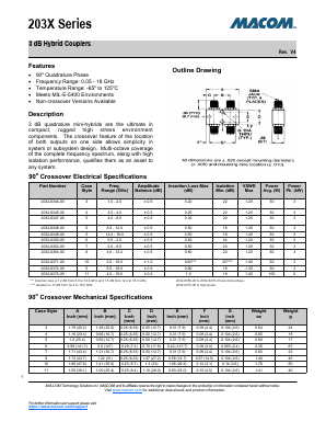2031-6339-00 Datasheet PDF M/A-COM Technology Solutions, Inc.