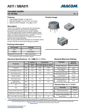 MAAM-008737-0CA611 Datasheet PDF M/A-COM Technology Solutions, Inc.