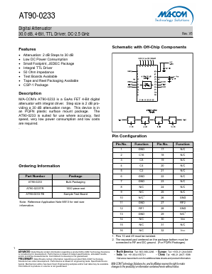 AT90-0233 Datasheet PDF M/A-COM Technology Solutions, Inc.