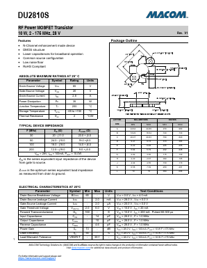 DU2810S Datasheet PDF M/A-COM Technology Solutions, Inc.